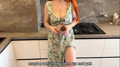 Stepmom Fucks Stepson So He Doesn't Tell Stepdad Her Secret - Russian Amateur With Conversations And English Subtitles